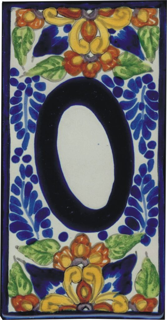 House Number 0 Tile – Baroque 1 Design