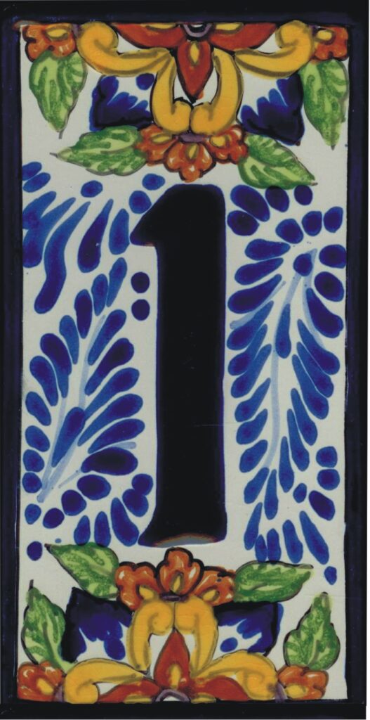 House Number 1 Tile – Baroque 1 Design