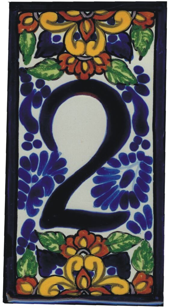 House Number 2 Tile – Baroque 1 Design