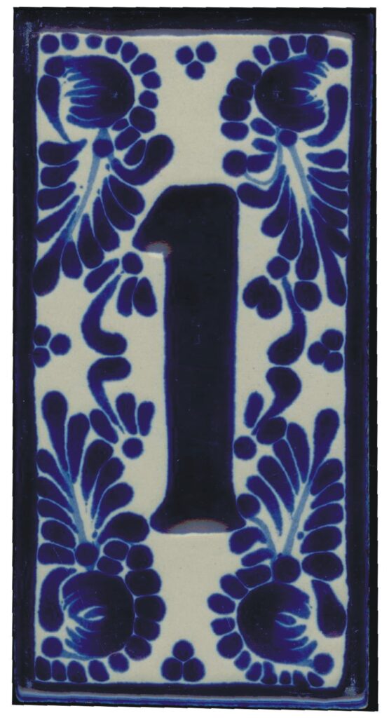 House Number 1 Tile – Classic 1 Design