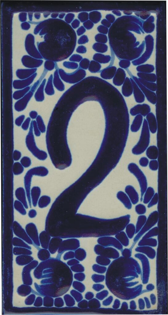House Number 2 Tile – Classic 1 Design
