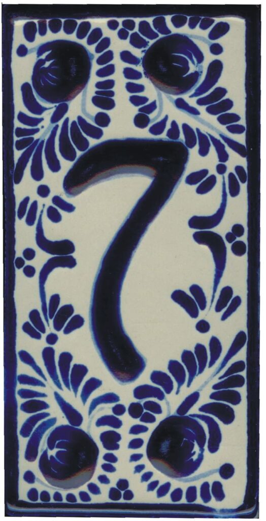 House Number 7 Tile – Classic 1 Design