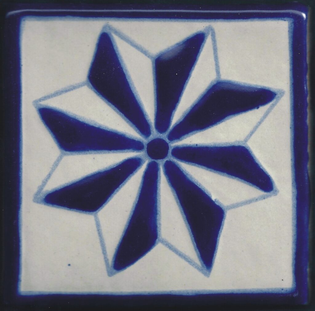 Classic 3 4" Talavera Clay Tile