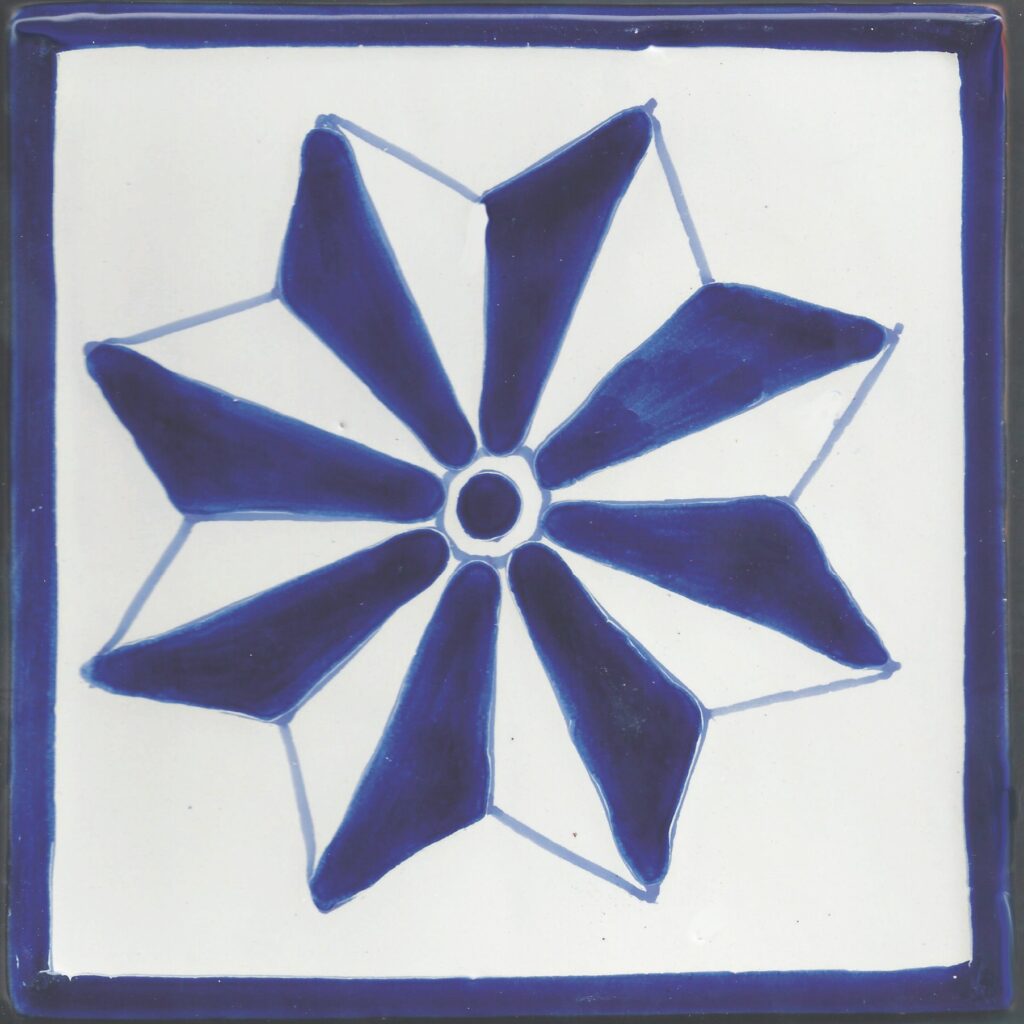 Classic 3 6" Talavera Clay Tile