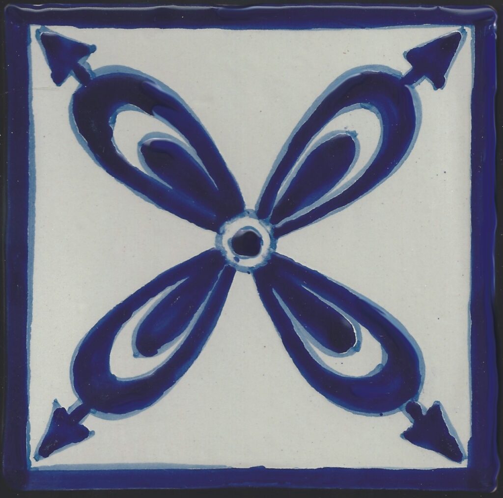 Classic 4 4" Talavera Clay Tile