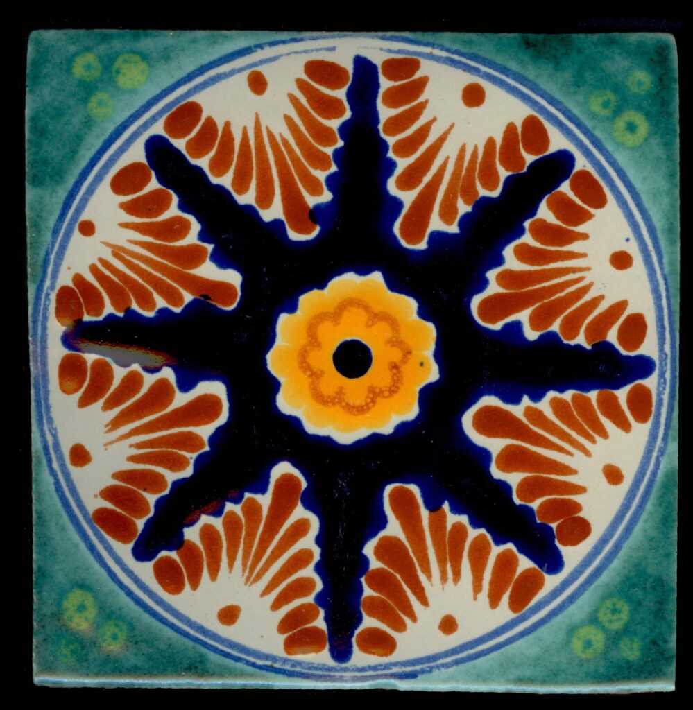 Baroque 2, 6″ Talavera Clay Tile