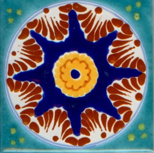 Baroque 2, 3 3/4″ Porcelain Talavera Non Pool Tile